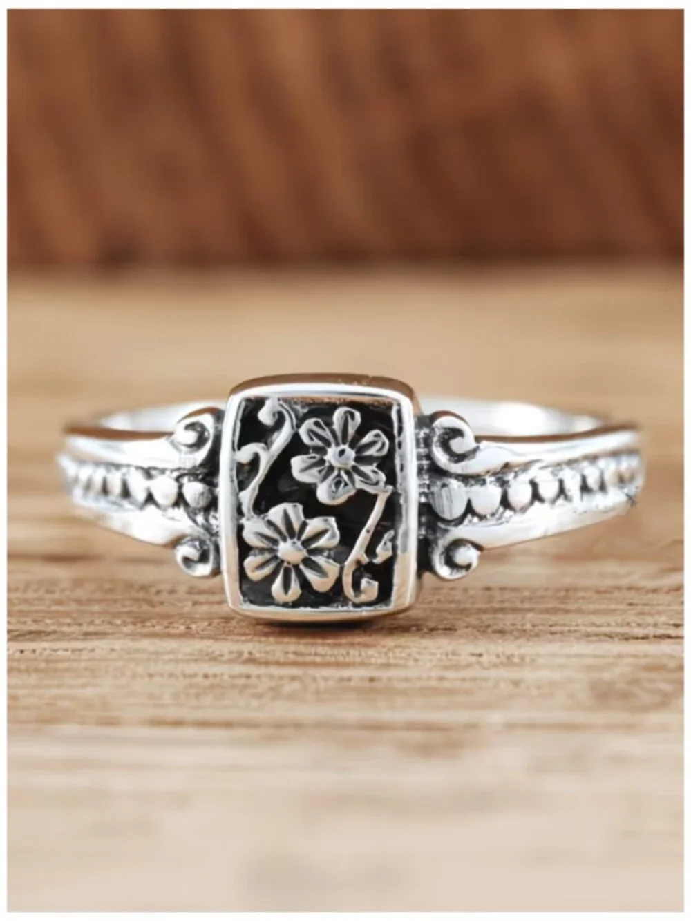 Ring Ethnic Storm Simia Flower Ring Flower Commemorative Gift Ring Anniversary